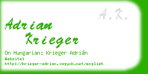adrian krieger business card